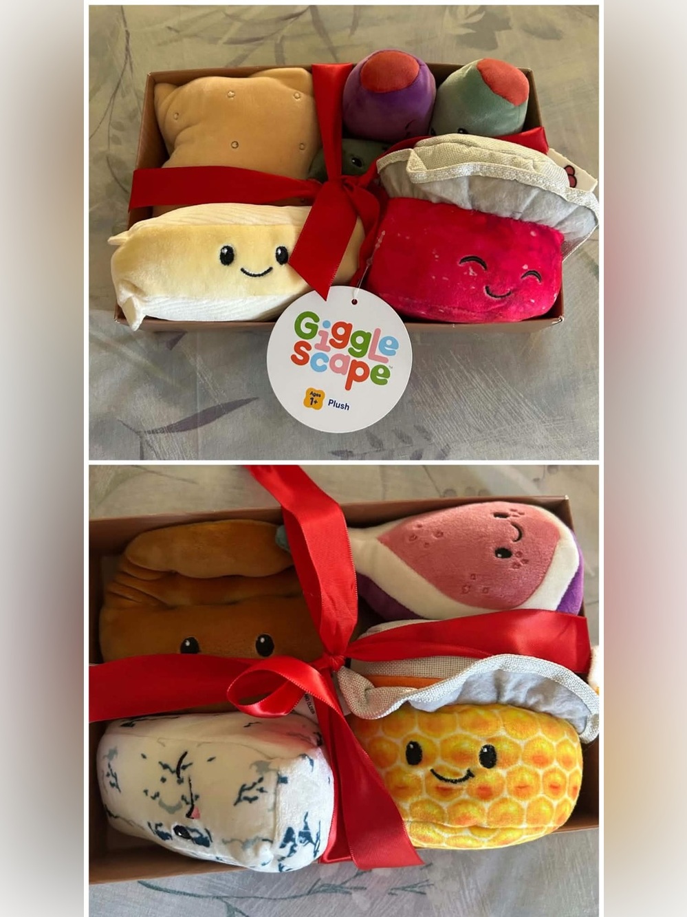 Gigglescape Plush Food Friends - Red, Yellow, Cream, Pink, Purple